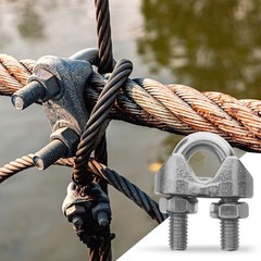20 Pcs Cable Jacket Set Wire Rope Clip Clamp Steel Clips Small Clamps