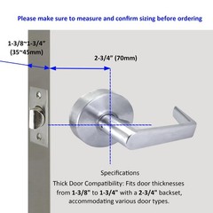 Heavy Duty Commercial Lever Lock, Storeroom, Satin Chrome