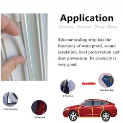 Square Silicone Rubber Sponge Seals Strips White Foam Sealing Strip Width 2-30mm