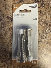 Doorstop, Wall-Mount, Spring, Satin Nickel, 3-In., 2-Pk. -N331-140