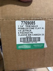 Lot Of 6 Amerimax Trim Nails, 7769085 1-1/4-” Long , 1/4-Lb Pebble Stone Clay