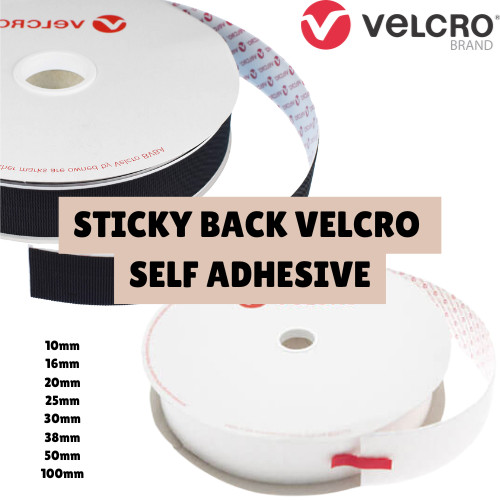 VELCRO® Brand Hook & Loop Tape – Self Adhesive PS14 Sticky Back Fastener | Black
