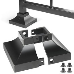 Epcee 4pcs Post 1″ Aluminum Deck Base 1″x 3.5″x3.5″, Black