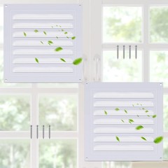 Durable 6×6 Aluminum Gable Vents with Screen – Easy Installation Set