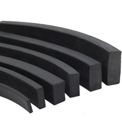 NBR Nitrile Rubber Square Sealing Strip Black Solid 6mm-60mm Thick Oil-Resistant