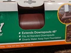 Lot of 3 Frost King DE46BR Automatic Drain Away Downspout Extenders Brown