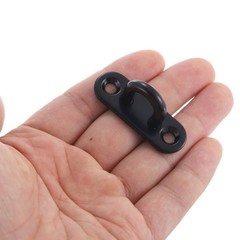 2Set Pad Eye Plate 1.8 Inch Stainless Steel Ceiling U Hooks with Screw Black
