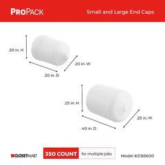 ClosetMaid ProPack 350-Pack Plastic Wire Closet End Cap