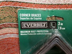 Everbilt Corner Braces 3″ stainless 4pcs in pack. Great Price.