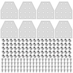 Seekliny 8Pcs 2040 T Corner Bracket Joining Plate T Slotted Accessories 12-Hole