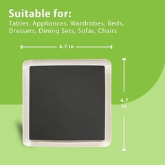 Vanteen 12 Pack Furniture Sliders For Carpet Hardwood Tile Heavy Moving 4.7