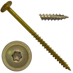 #10 CABINET MODIFIED TRUSS HEAD WOOD SCREW: 2″ to 3-1/2″ TORX/STAR Washer Head