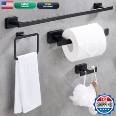 Dufu Bathroom Hardware Set Hand Towel Bar Toilet Paper Holder Towel Ring And