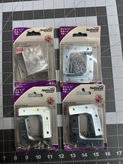 4-pack lot 4/PC (16 braces) National Hardware N245-720 2-1/2″ X 5/8″ Zinc Corner