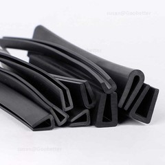Rubber U Channel Edging Trim Seal Door Window Edge Protector Strip U-shape Black