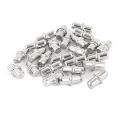5mmx13.5mm Metal Cylindrical Shape Shelf Holder Support Pins Studs 25pcs