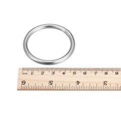 316 Stainless Steel Round Ring Welded O-Rings 40mm(1.57″) ID 5mm Thick 4pcs