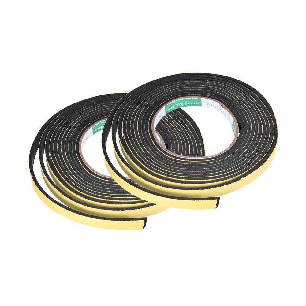 Foam Seal Tape, 10mm Wide 3mm Thick 13 Feet Long Adhesive Weather Strip 2pcs