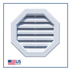 16 x 17.5 in White Polypropylene Octagonal Gable Vent Exterior Vent