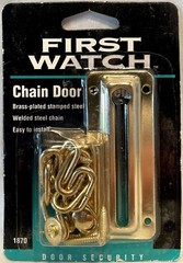 New! First Watch Chain Door Fastener Home Security Brass Plated