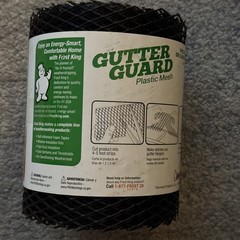 Frost King Gutter Guard 6 in 20 ft Black Plastic Mesh Keep leaves debris out New