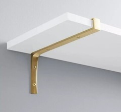 Signature Hardware 10″ Gehler Solid Brass Shelf Bracket – Satin Brass