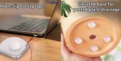 Ciivii 164 Pcs Silicone Cabinet Bumpers 3 Shapes 1/2 Inch Clear Self-Adhesive