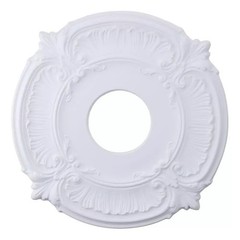 12Inch Round PU Decorative European Carving Light Ceiling Fan Medallion for Home