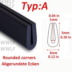 Flexible U Channel Rubber Edge Trim Seal Protector Guard For Metal Glass CarDoor