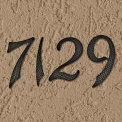 Hy-Ko DC-3 Series Black 3-1/2 in Home Address Die Cast Aluminum Number 7 (SEVEN)