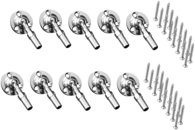 10 Pack Swivel Ends 5/32 316L Marine Grade Cable Railing screws Stainless Steel