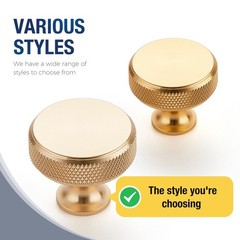 JOY DECOR 30 Pack Brushed Gold Kitchen Cabinet Single Hole,