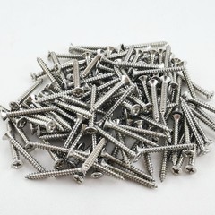 120PCS #4 x 1 Wood Screws,18-8 (304) Stainless Steel x 1″, Silver