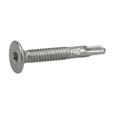 Powerpro Wood to Metal Screws,Self-Drilling,Flat Head & Winged,#12-24×2-3/4 In.,