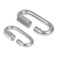 4Pcs D Ring Shackles Stainless Steel 304 Grade Corrosion Resistant Plated Silver