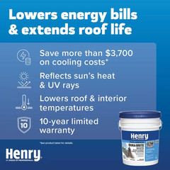 587 Dura-Brite White 100% Acrylic Elastomeric Reflective Roof Coating 4.75 Gal.