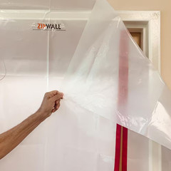 4 Ft. X 7.5 Ft. Adhesive Zippers Commercial Dust Barrier Door Kit with Double-Si