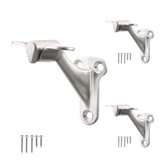 HOME MASTER HARDWARE Handrail Stair Brackets 3″ Heavy 3 Pack, Satin Nicke