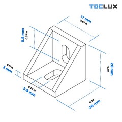 20 Sets Silver 2020 Corner Bracket Kit for 2020 & 2040 20 sets,