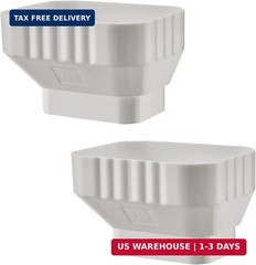 VYH 3×4 to 2×3 Gutter Downspout, Downspout to Downspout Adapter (White 2 Pack)