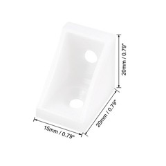 Shelf Cabinet Door 90 Degree Plastic Corner Braces 2 Holes Angle Bracket, 50 Pcs