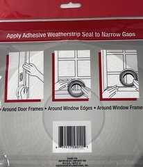 Tool Bench Weatherstrip Foam Self Adhesive Tape 7/20in X 17ft Door Window Gaps