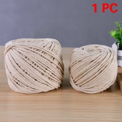 100M Macrame Artisan String Cotton Twisted Rope DIY Natural Beige Crafts