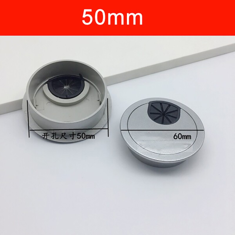 50/53/60/80mm PC Computer Desk Plastic Grommet Table Cable Tidy Wire Hole Cover