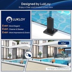 Double-Sided Glass Railing Spigot by LukLoy, Heavy Duty 4.3LB Middle