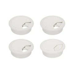 4 Pcs 2″ Desk Grommet Plastic Desk Hole Covers Cable Grommet White