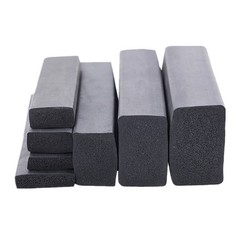 Square Sponge Strip Black EPDM Foam Rubber Gasket Cabinet Door Trim Seal 10-40mm