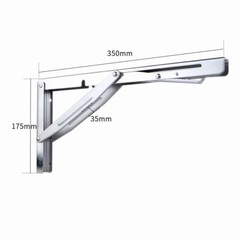 Pair S/S Folding Bracket Holder Support for Seat Desk Table Leg Bench Shelf 14″