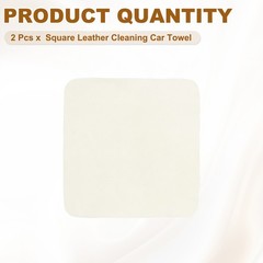 2 pieces suede car cloth 15×15 cm, white for interior cleaning