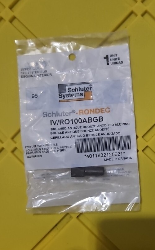 IV/RO100ABGB – Rondec 3/8″ Inside Corner – 90° Brushed Antique Bronze Anod Alum